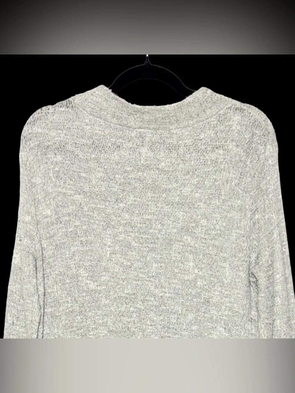 Free People X Revolve Gray Crossover Hem Mock Neck Sweater, Relaxed Fit, Medium